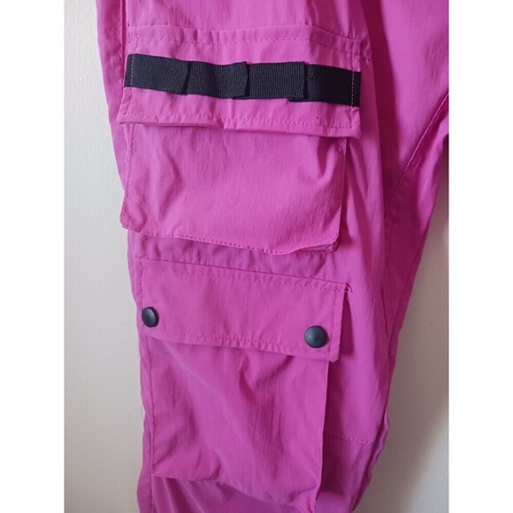 Decibel Buckle Strap Cargo Pants Streetwear Pockets Pink 2XL - Picture 4 of 10